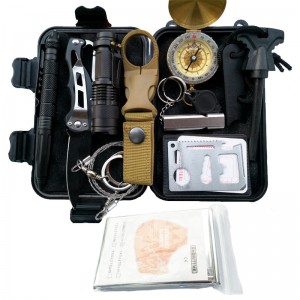 여행 야외 장비 생존 키트 생존 키트 다기능 필드 응급 처치 키트 조난 신호 비상 용품